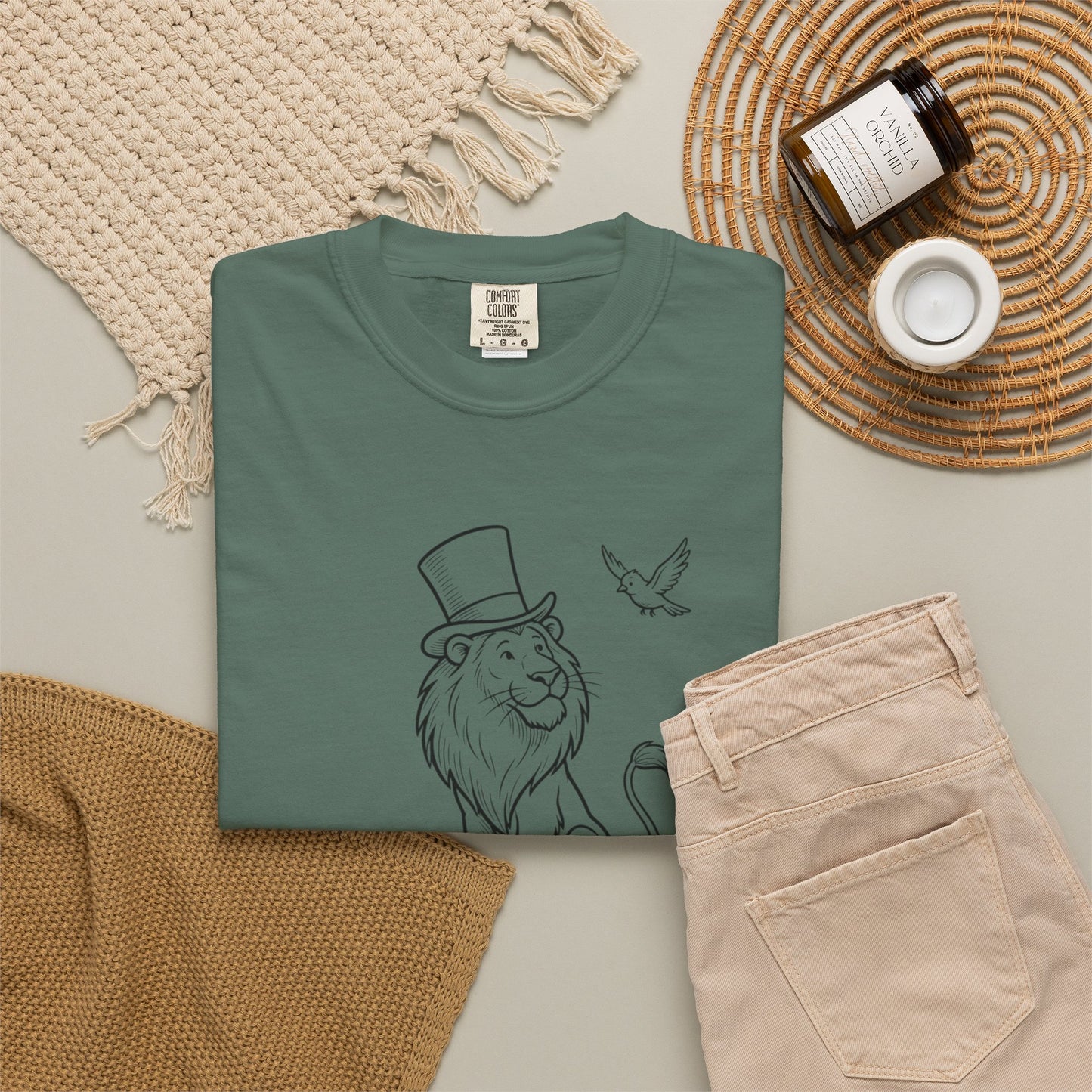 Dandy Lion T-Shirt — Vintage Top Hat Lion Graphic Tee