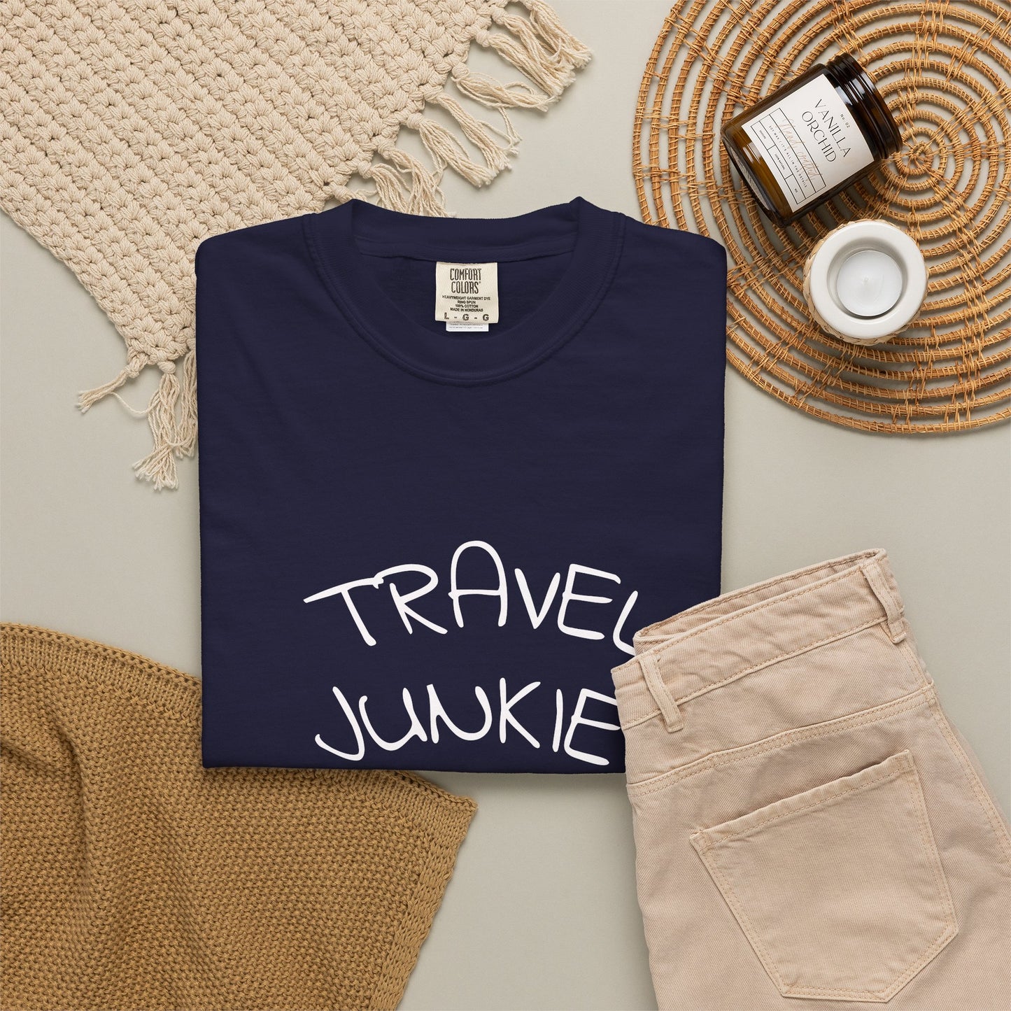Travel Junkie T-Shirt — Adventure Graphic Tee for Travelers