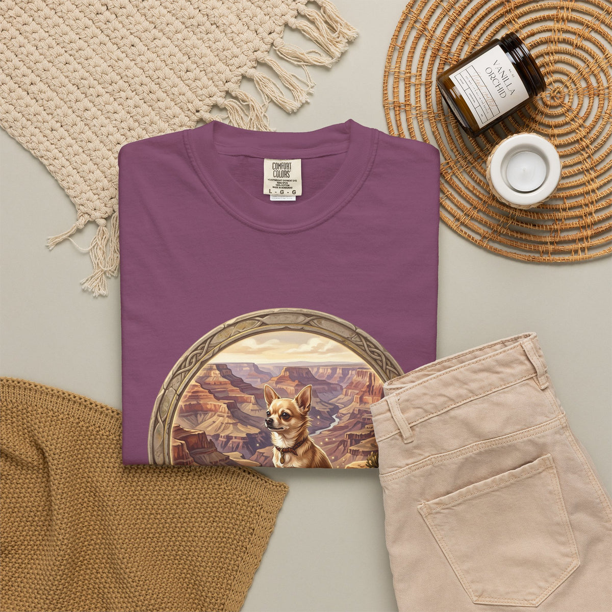 Desert Corgi Scenic T-Shirt — Corgi at the Canyon Graphic Tee