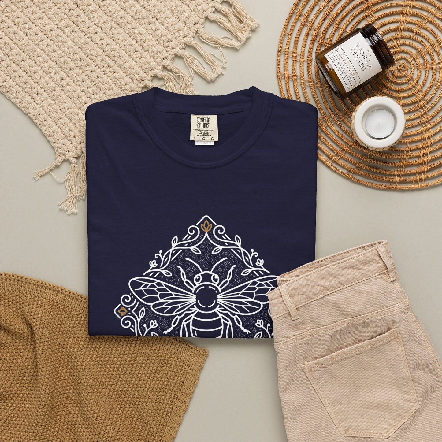 Bee Botanical T-Shirt — Vintage Floral Bee Graphic Tee