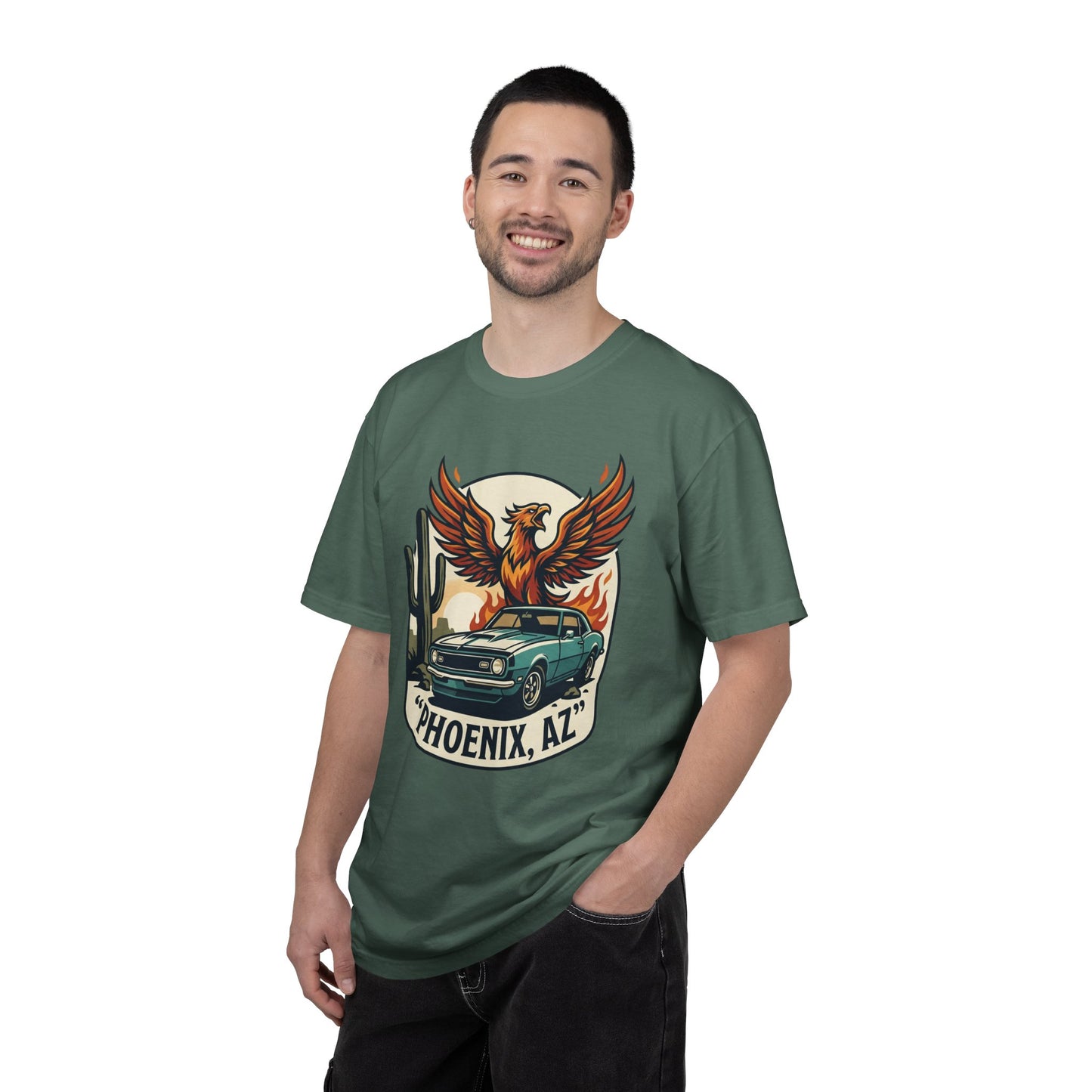 Phoenix, AZ Classic Car T-Shirt — Retro Phoenix Firebird Design