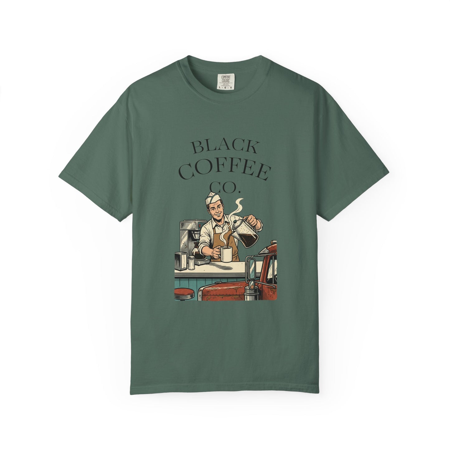 Black Coffee Co. T-Shirt — Vintage Barista Cafe Graphic Tee