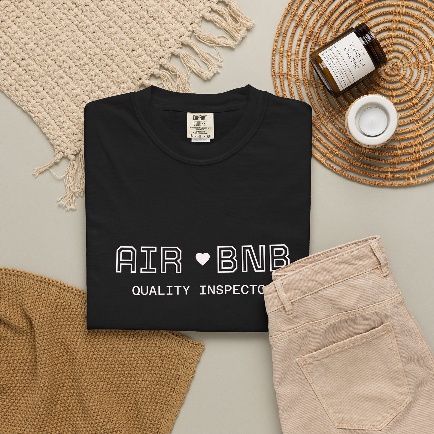 Air BNB Quality Inspector T-Shirt — Vintage Crewneck Tee for Hosts & Travelers