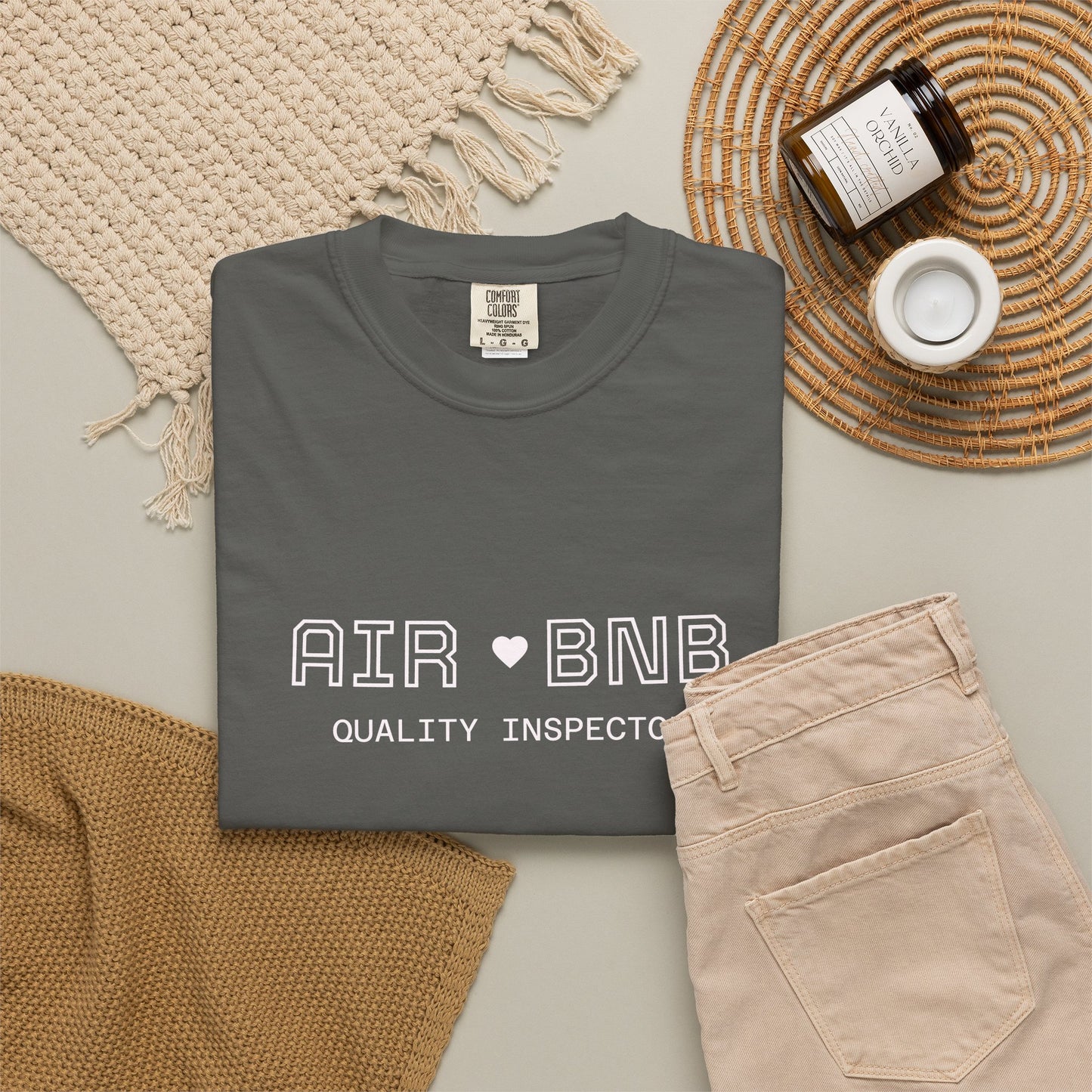 Air BNB Quality Inspector T-Shirt — Vintage Crewneck Tee for Hosts & Travelers