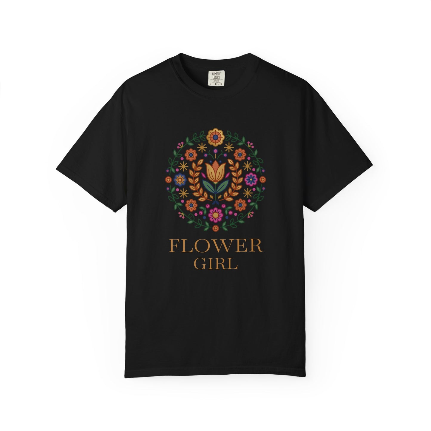 For Flower Lovers T-Shirt — Floral Wreath Nordic Folkart