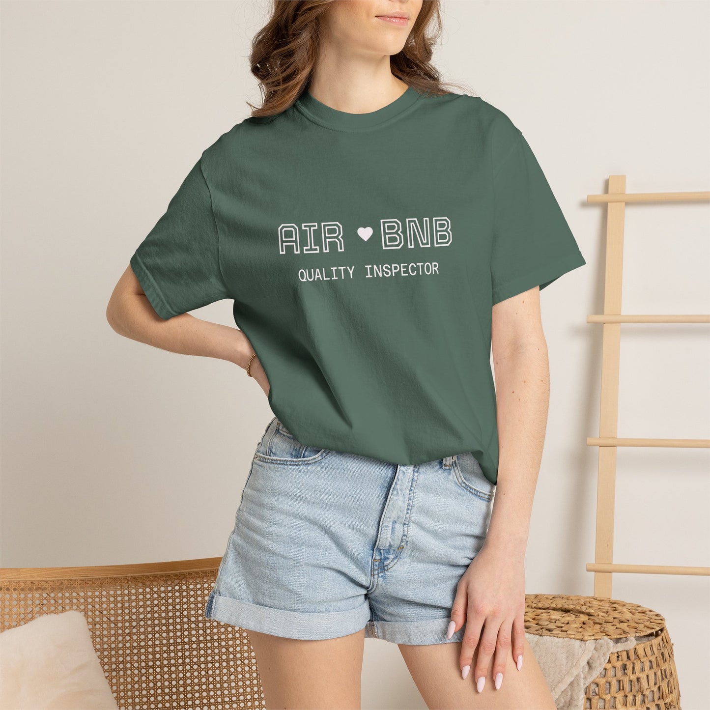 Air BNB Quality Inspector T-Shirt — Vintage Crewneck Tee for Hosts & Travelers