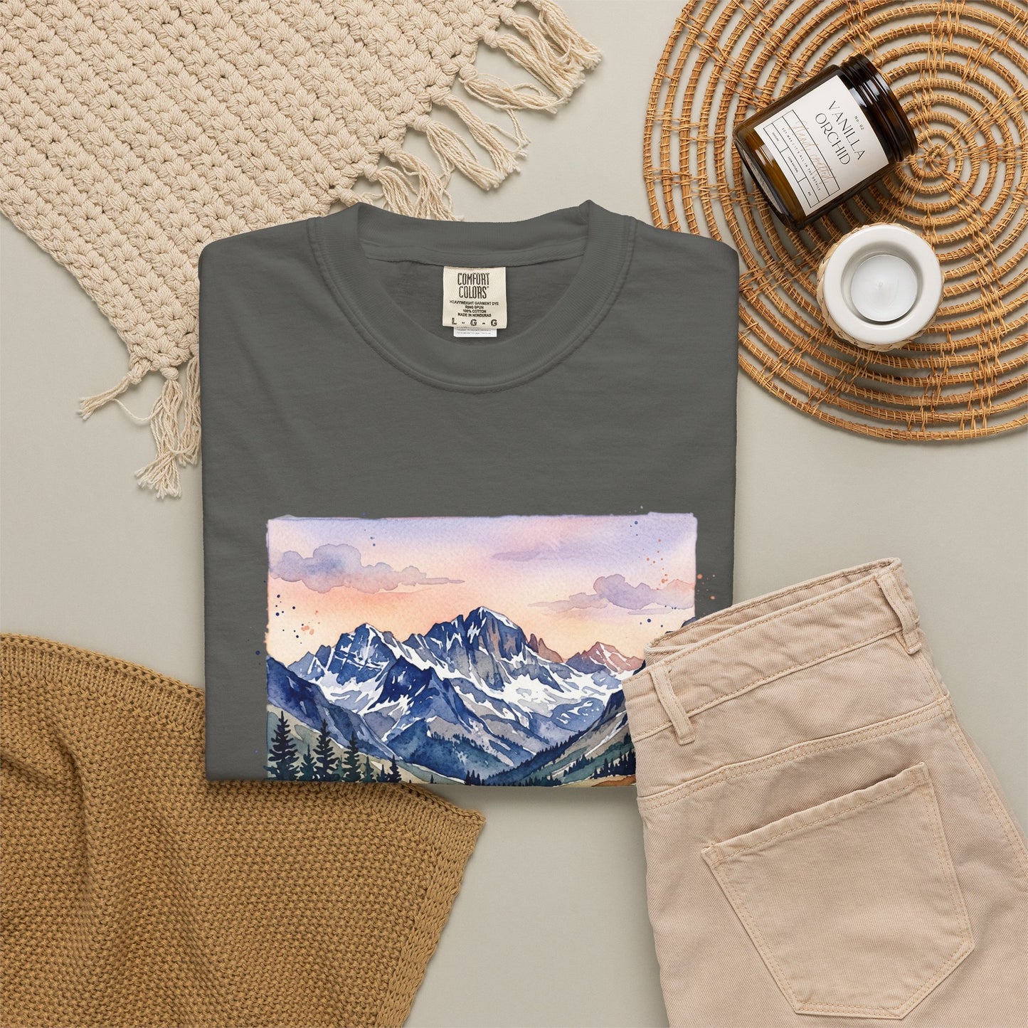Rocky Mountains Watercolor T-Shirt