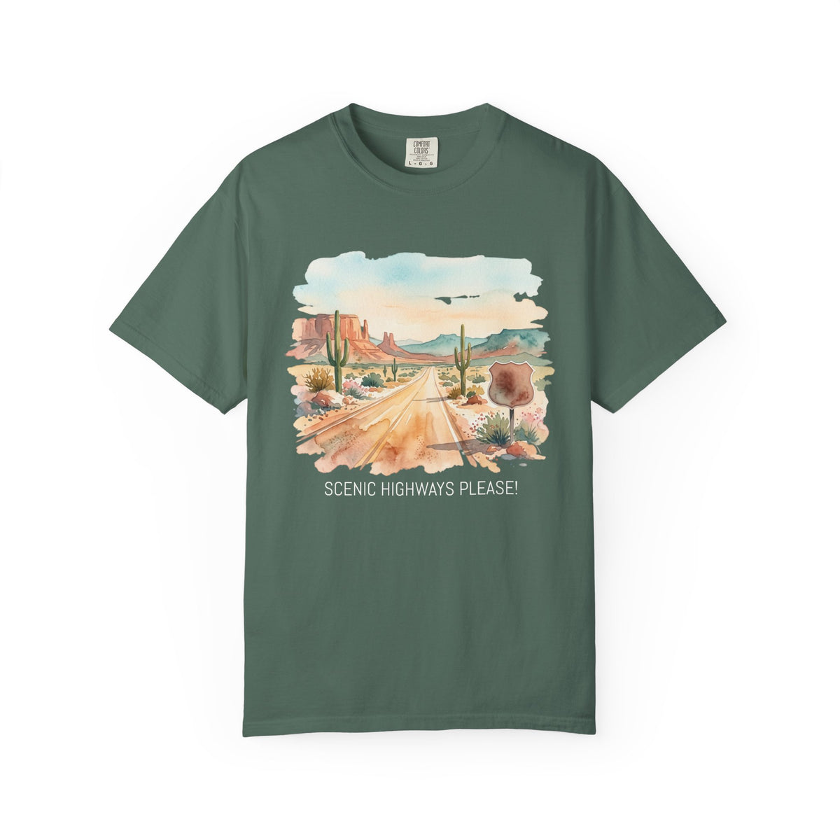 Scenic Highways Please! T-Shirt — Floral Travel Roadtrip Tee or