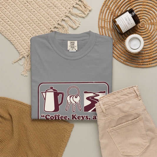 Coffee, Keys & Open Roads T-Shirt