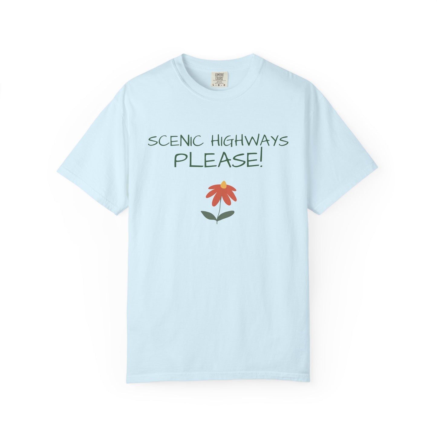 Scenic Highways Please! T-Shirt — Floral Travel Roadtrip Tee or