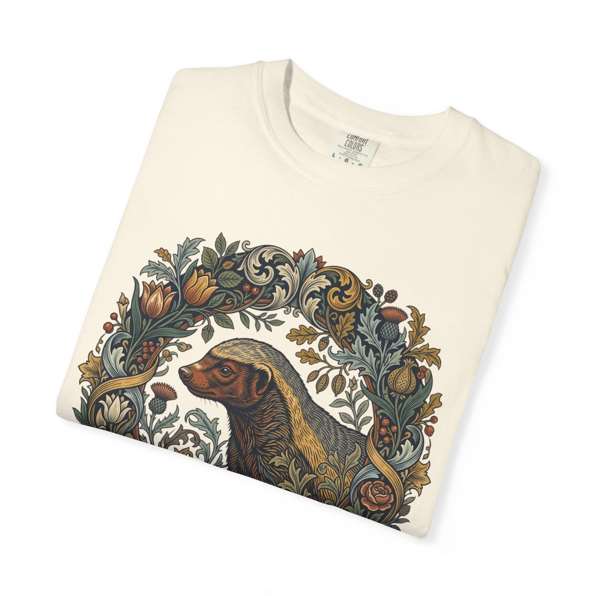 Dog Floral Circle T-Shirt — Botanical Labrador Graphic Tee