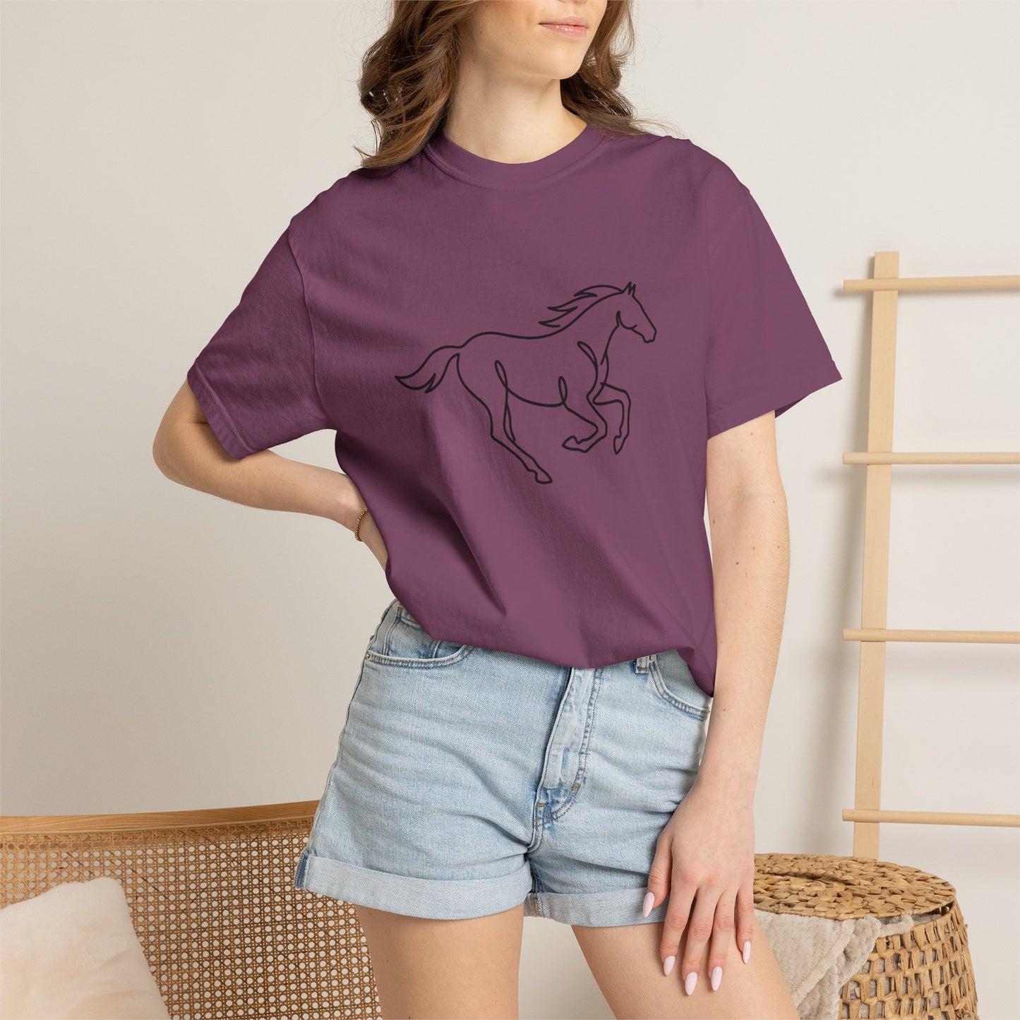 Running Horse Outline T-Shirt