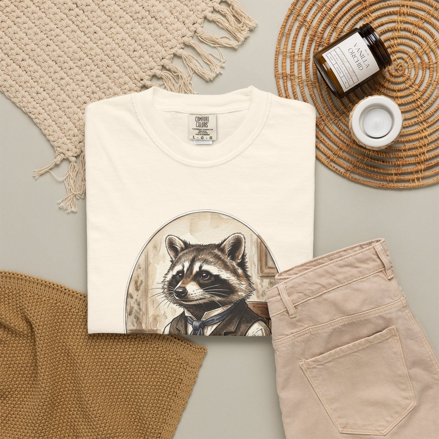Vintage Raccoon Portrait T-Shirt