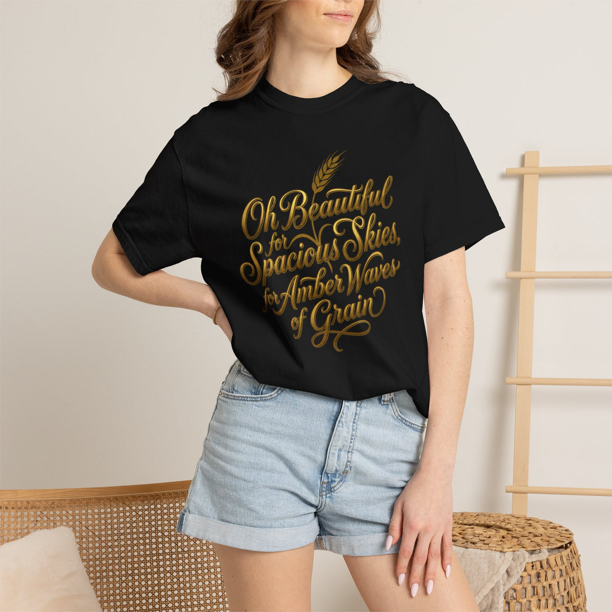 Oh Beautiful For Spacious Skies T-Shirt — Vintage Patriotic Americana Tee