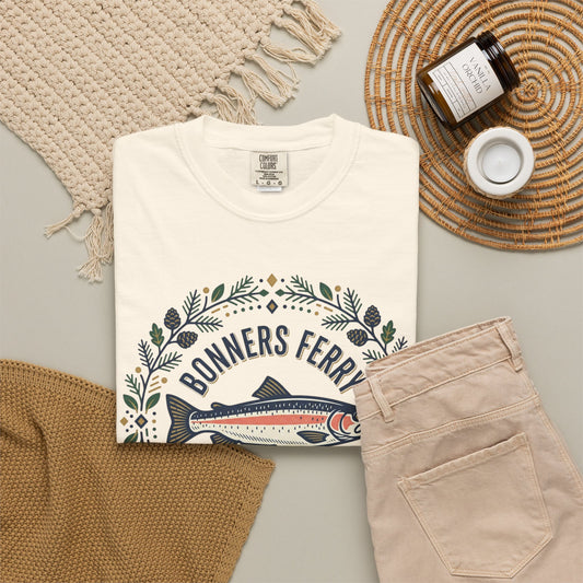 Idaho Bonners Ferry Trout T-Shirt — Vintage Fishing Graphic