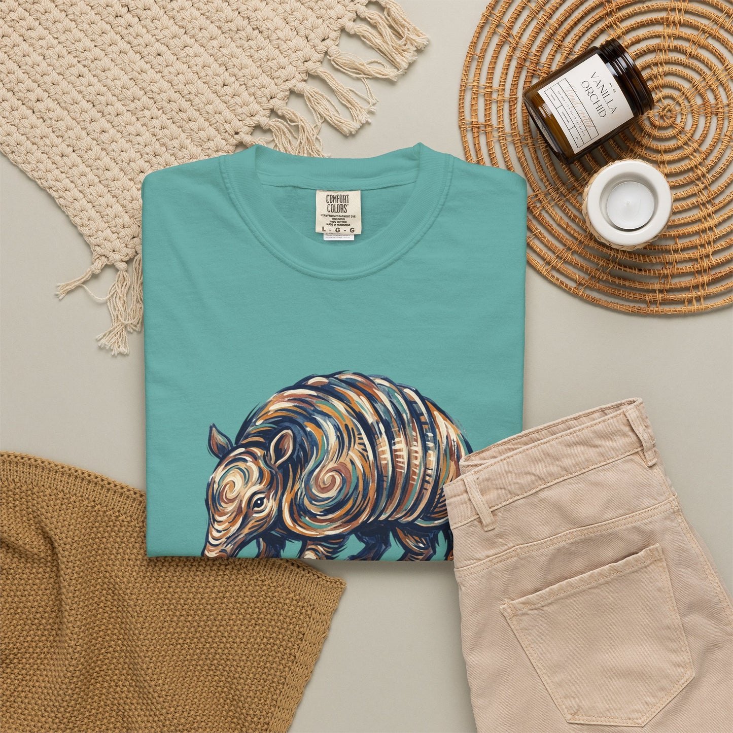 Wander Armadillo T-Shirt — Vintage Animal Graphic Tee for Nature Lovers