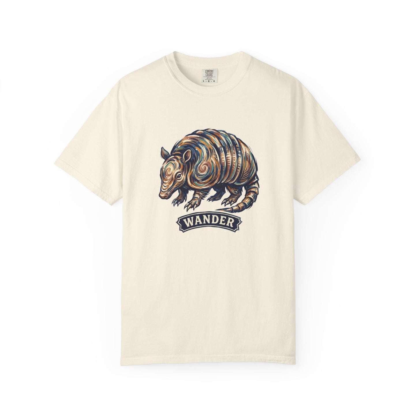 Wander Armadillo T-Shirt — Vintage Animal Graphic Tee for Nature Lovers