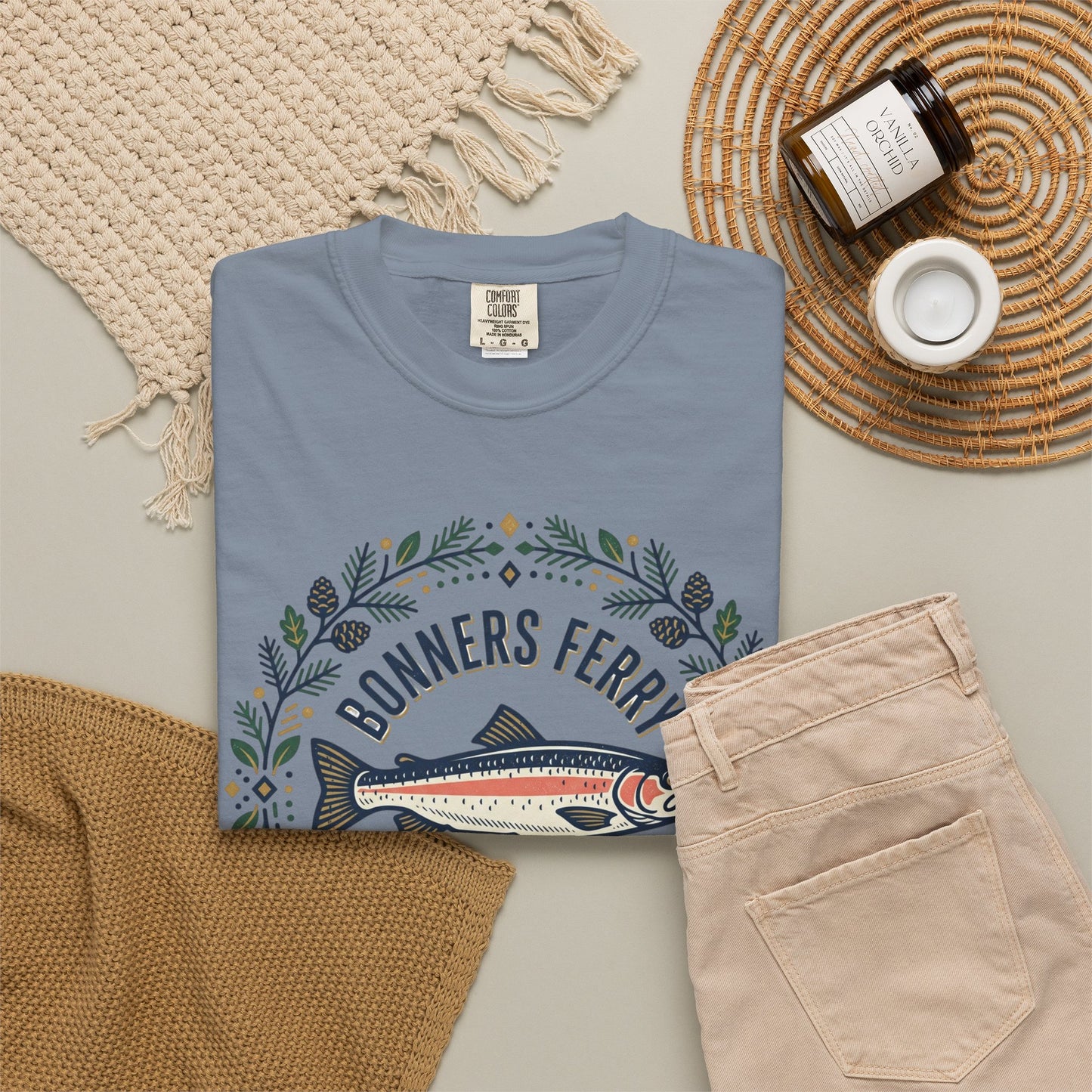 Idaho Bonners Ferry Trout T-Shirt — Vintage Fishing Graphic