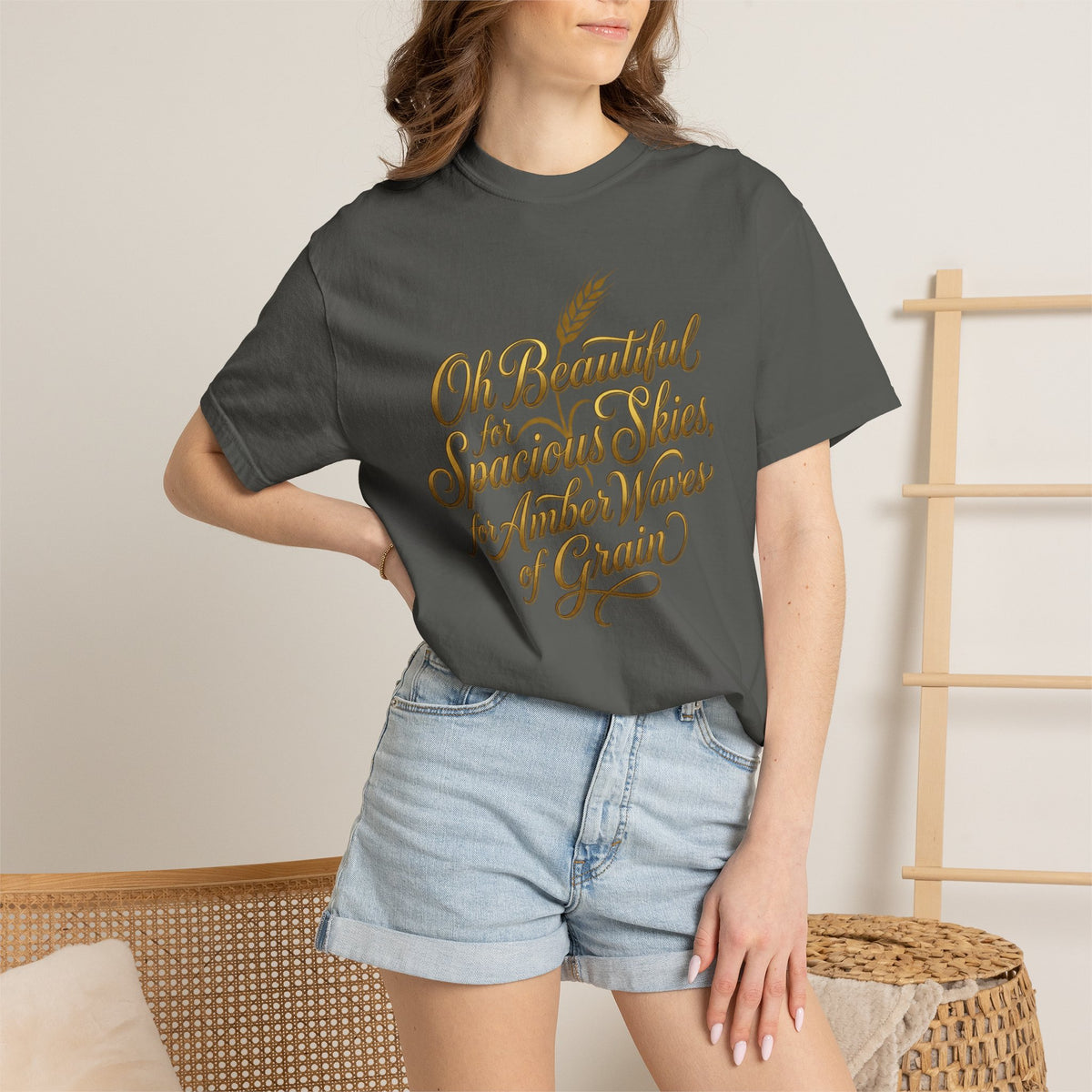 Oh Beautiful For Spacious Skies T-Shirt — Vintage Patriotic Americana Tee
