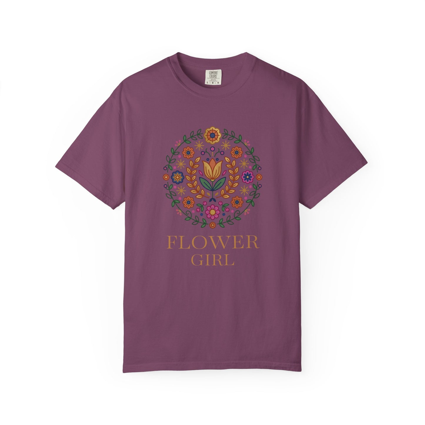 For Flower Lovers T-Shirt — Floral Wreath Nordic Folkart