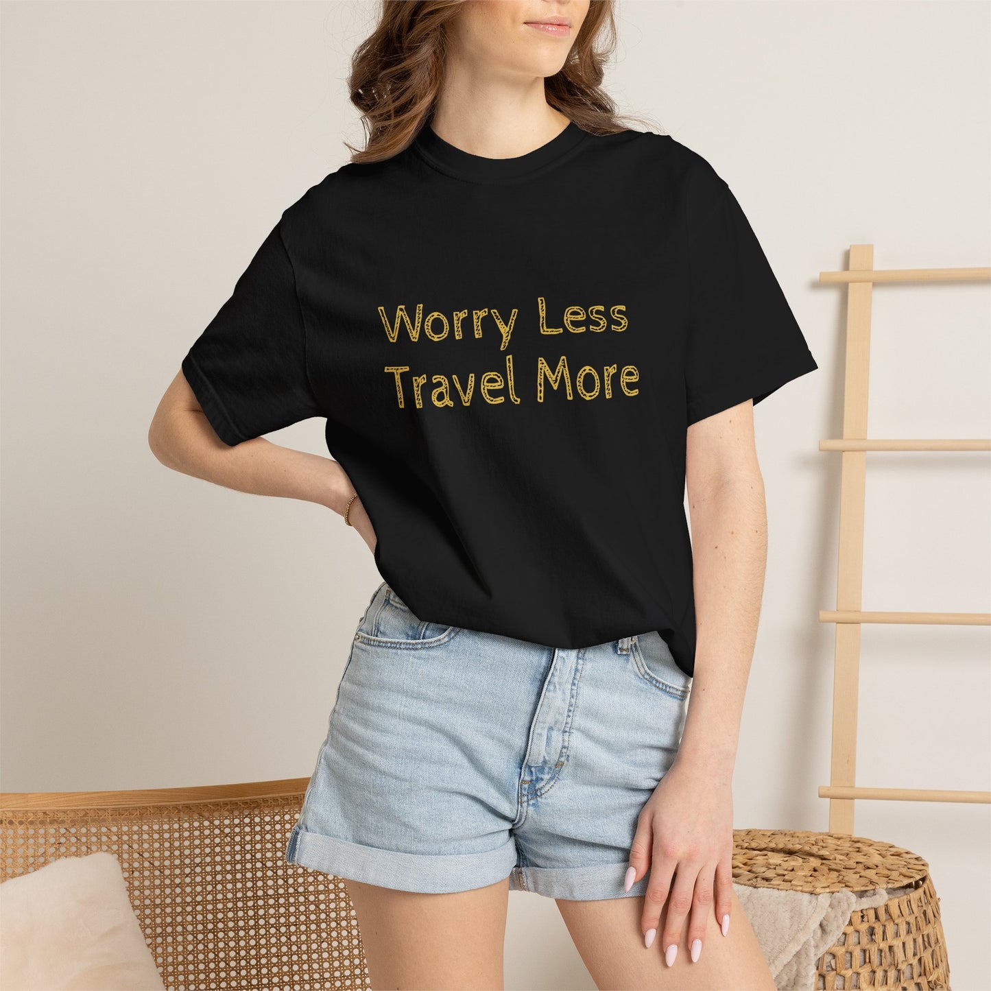 Worry Less Travel More T‑Shirt — Relaxed Travel Tee for Adventurers