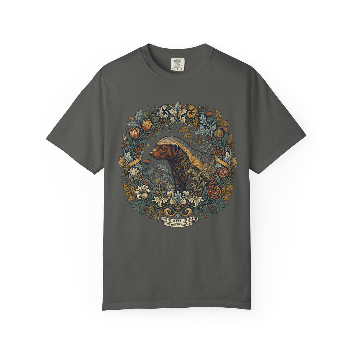 Dog Floral Circle T-Shirt — Botanical Labrador Graphic Tee