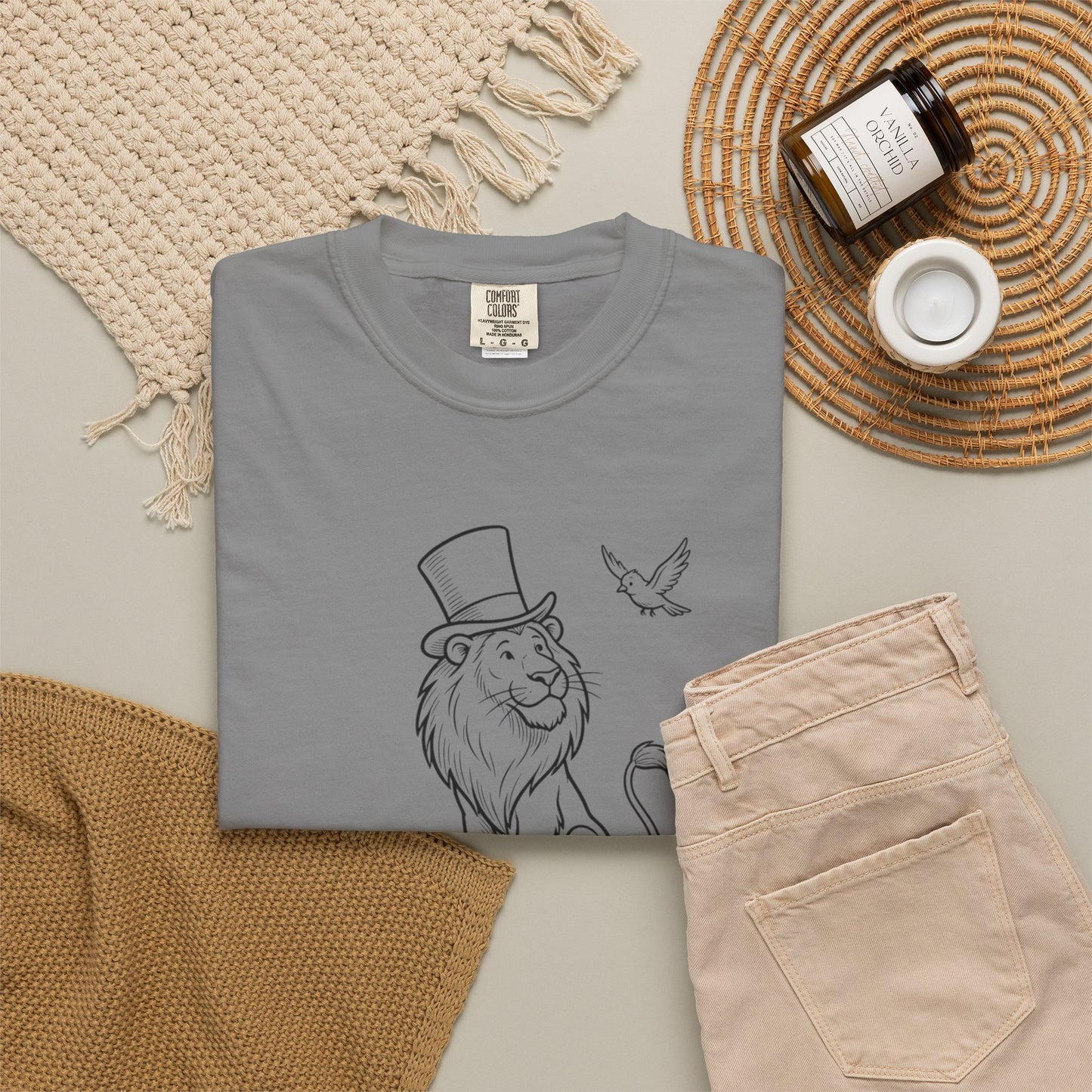 Dandy Lion T-Shirt — Vintage Top Hat Lion Graphic Tee