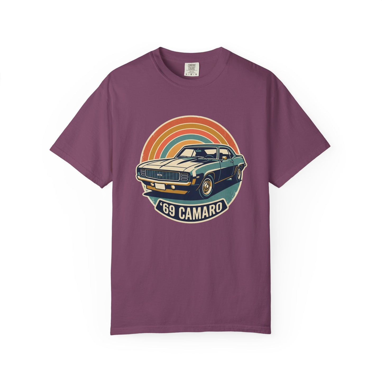 '69 Camaro Retro Muscle Car T-Shirt — Vintage Sunset Classic Car Tee