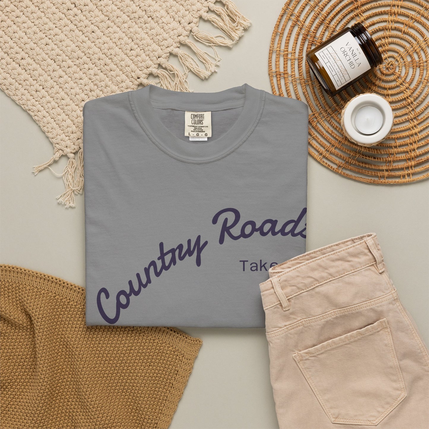 Country Roads T‑Shirt – "Country Roads Take Me Home" Vintage Graphic Tee
