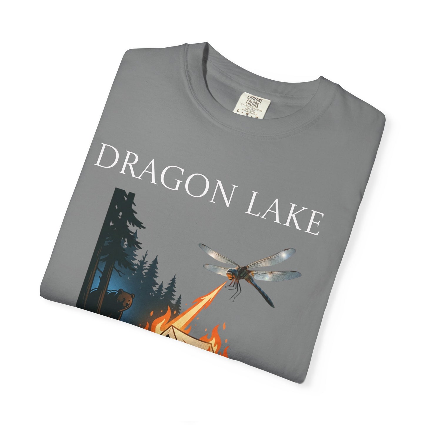 T-Shirt — 'Dragon Lake Fine Camping' Vintage Campfire Graphic Tee