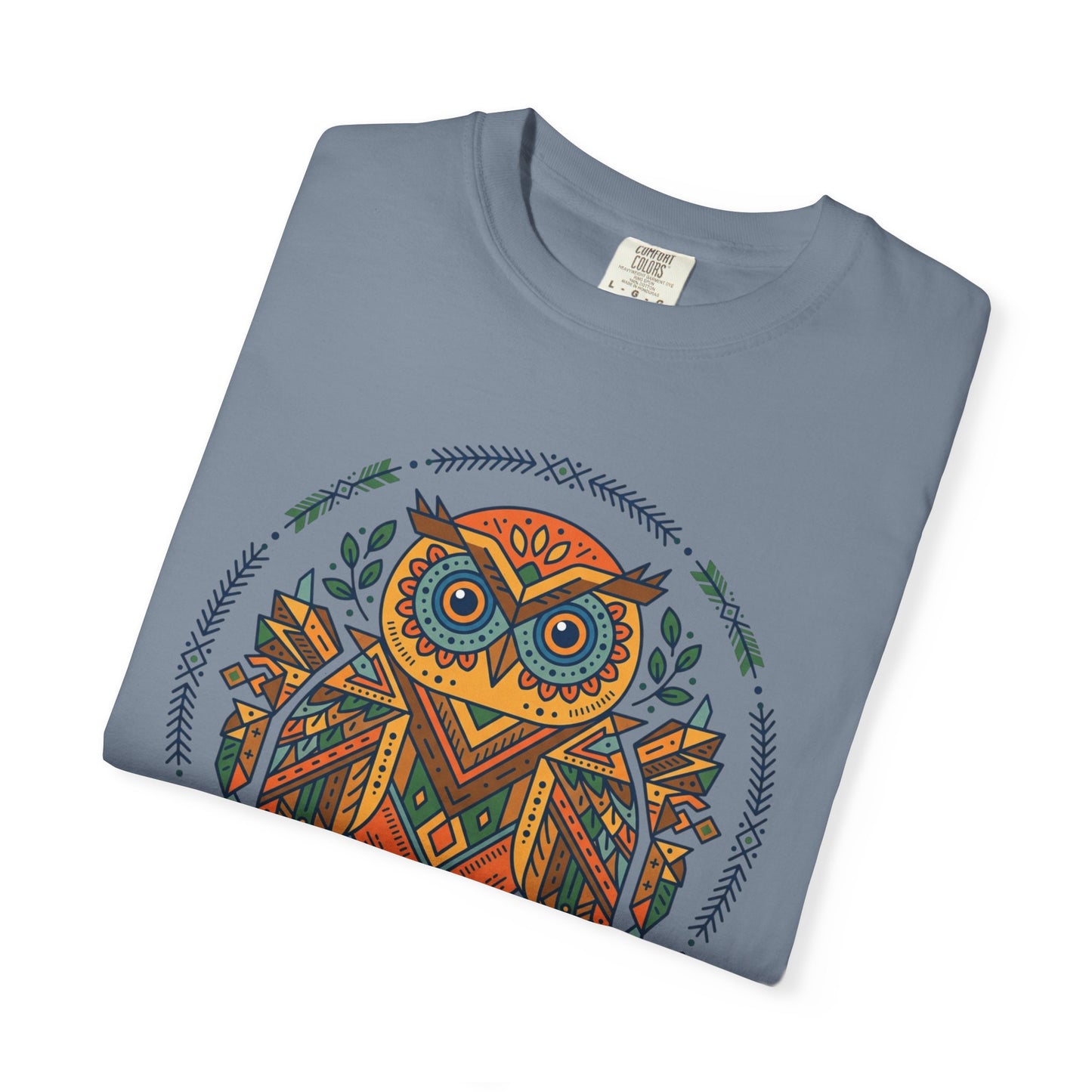 Boho Tribal Owl T-Shirt — Geometric Owl Graphic Tee