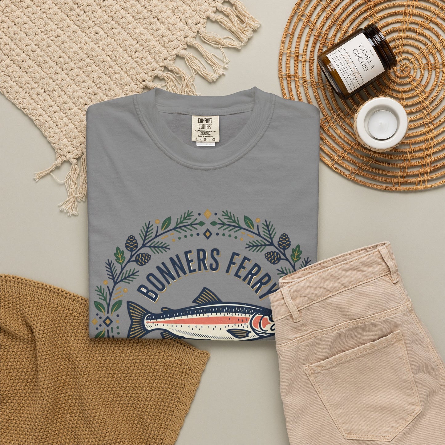 Idaho Bonners Ferry Trout T-Shirt — Vintage Fishing Graphic