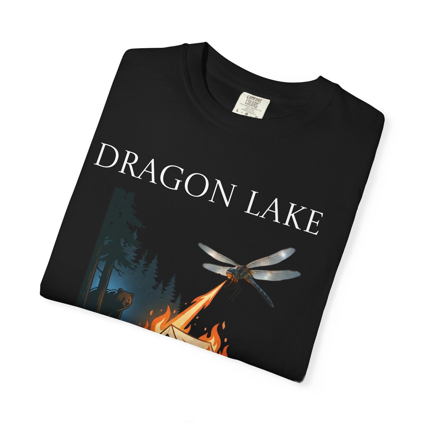 T-Shirt — 'Dragon Lake Fine Camping' Vintage Campfire Graphic Tee