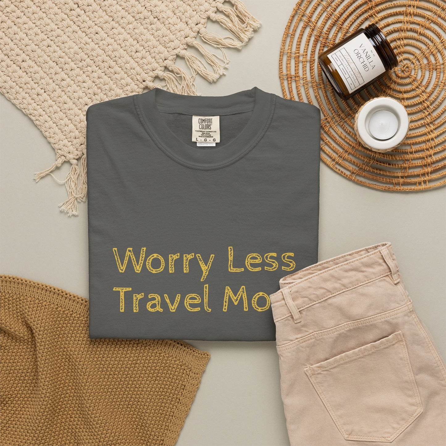 Worry Less Travel More T‑Shirt — Relaxed Travel Tee for Adventurers