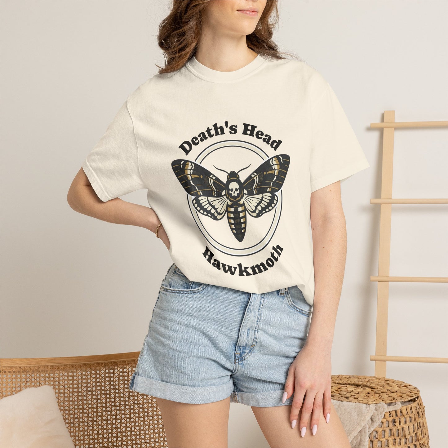 Death's Head Hawkmoth T-Shirt — Vintage Gothic Moth Graphic Tee