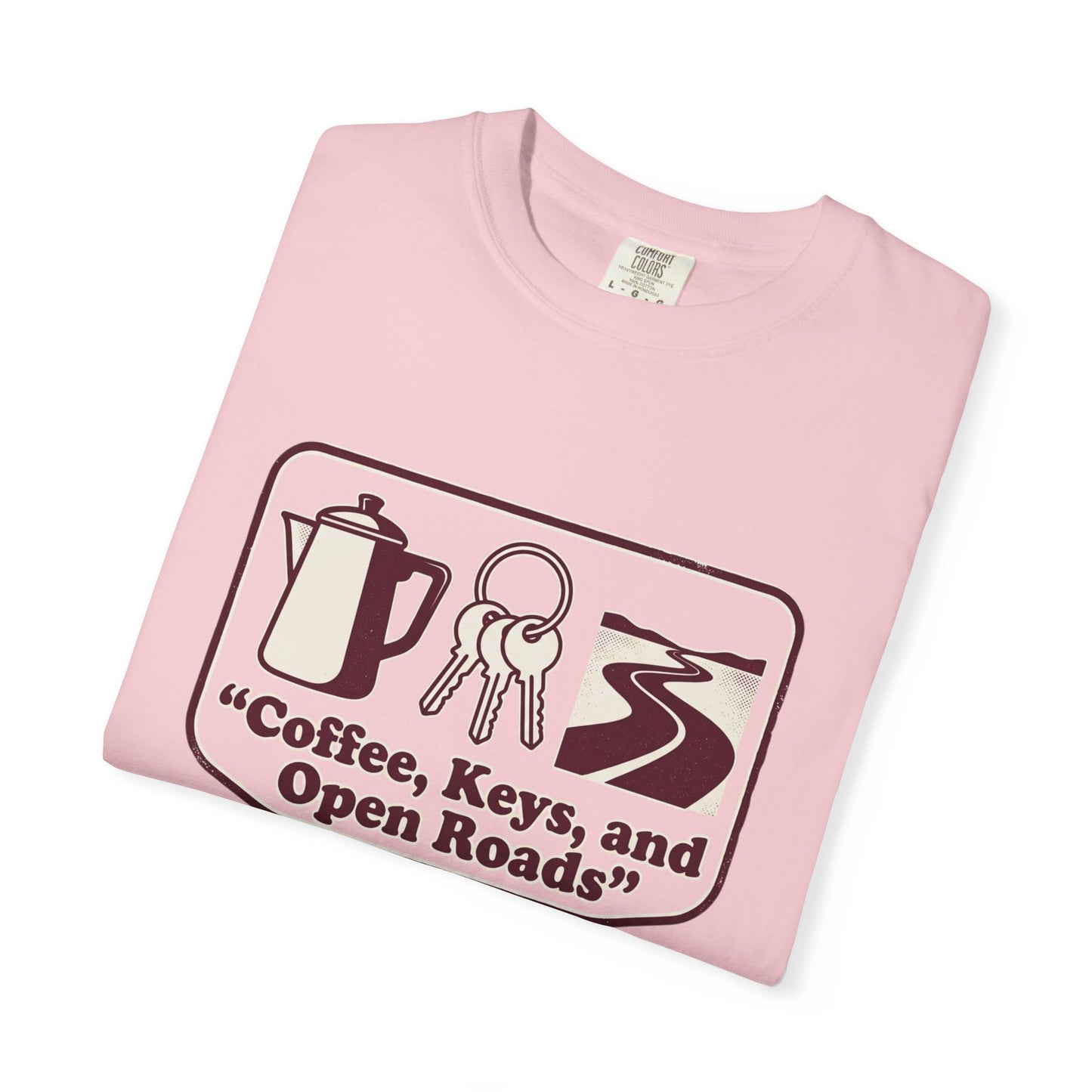 Coffee, Keys & Open Roads T-Shirt
