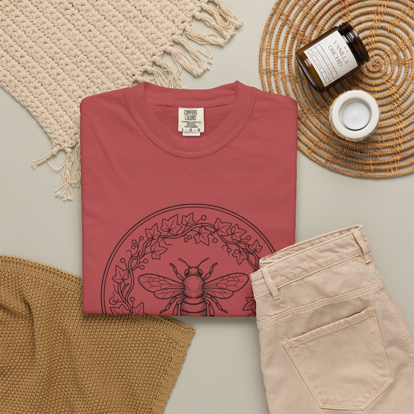 Bee Mandala T-Shirt — Floral Honeybee Graphic Tee