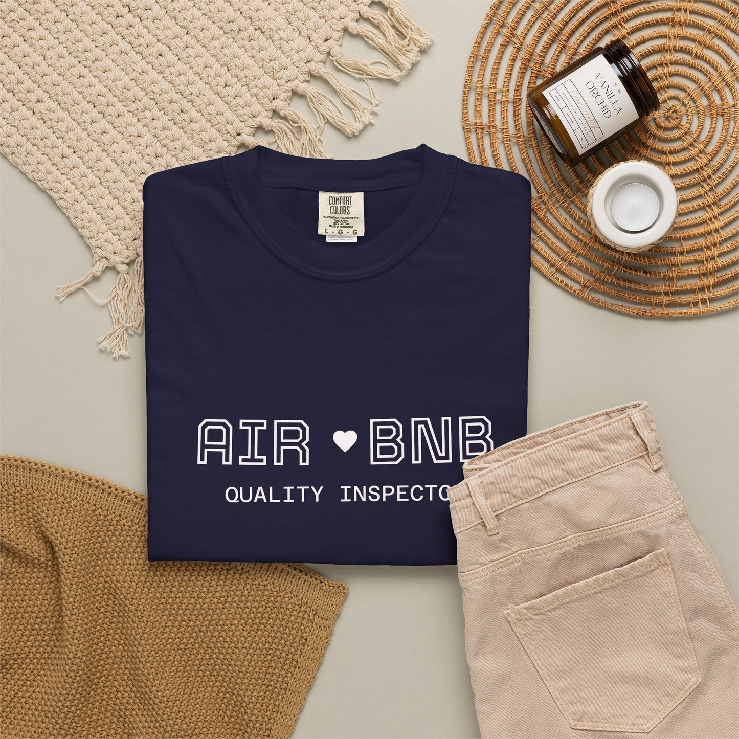 Air BNB Quality Inspector T-Shirt — Vintage Crewneck Tee for Hosts & Travelers
