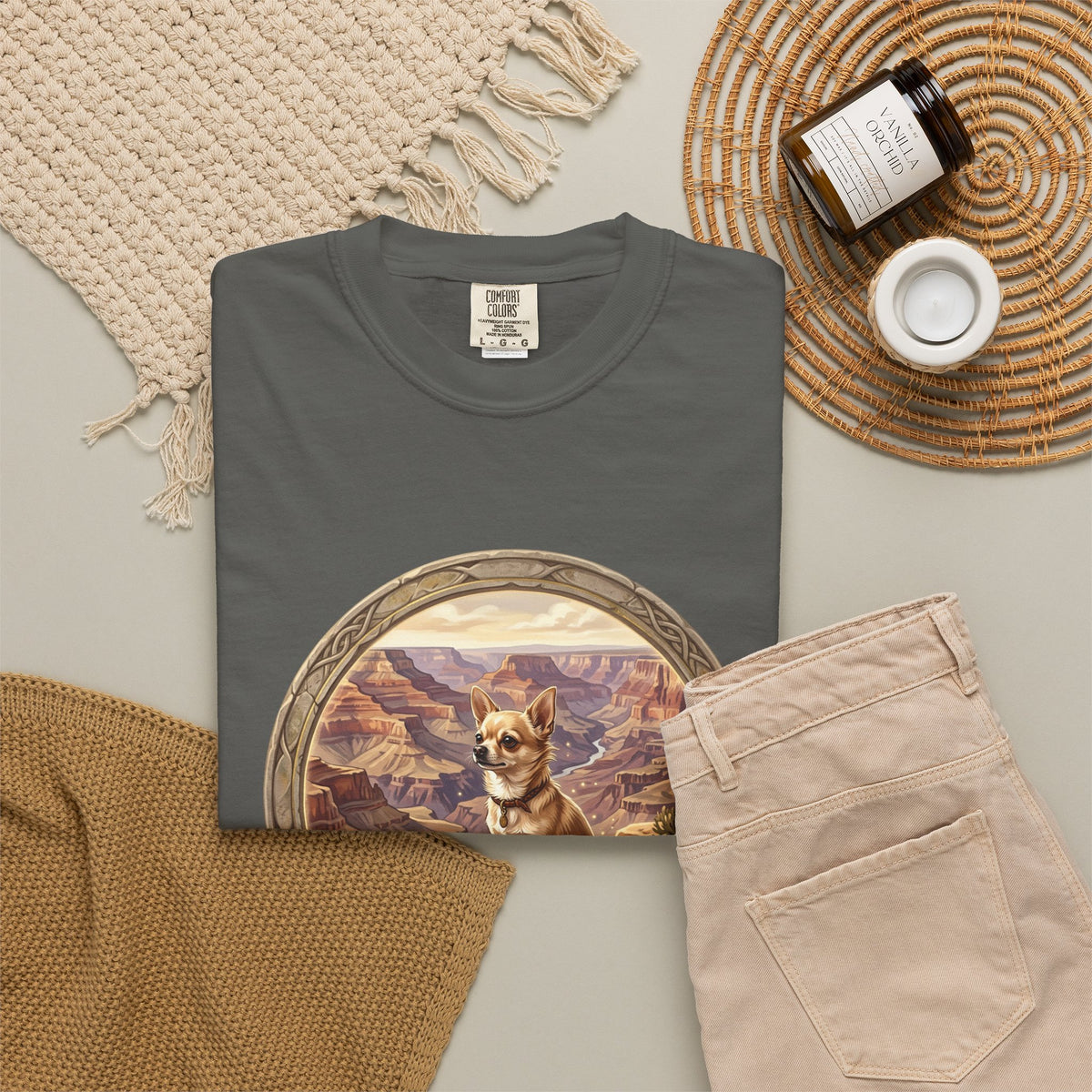 Desert Corgi Scenic T-Shirt — Corgi at the Canyon Graphic Tee