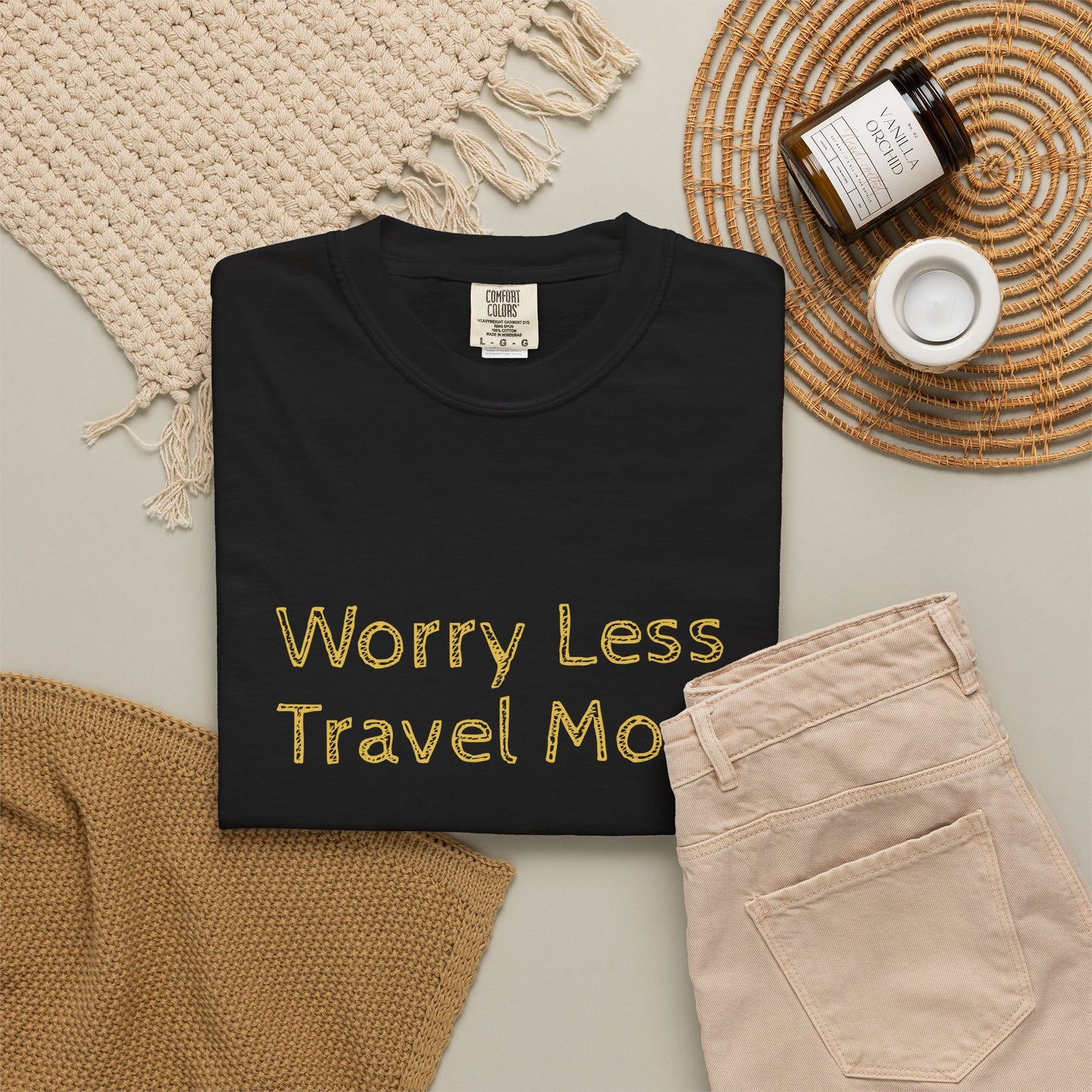 Worry Less Travel More T‑Shirt — Relaxed Travel Tee for Adventurers