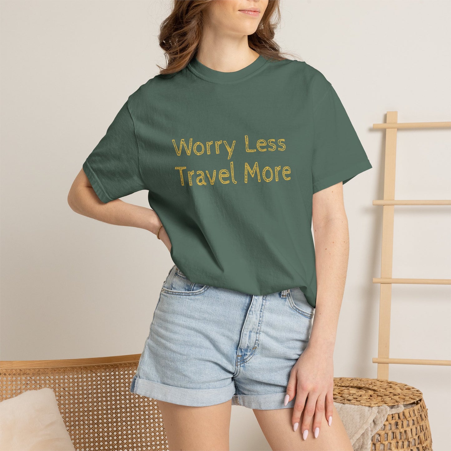 Worry Less Travel More T‑Shirt — Relaxed Travel Tee for Adventurers