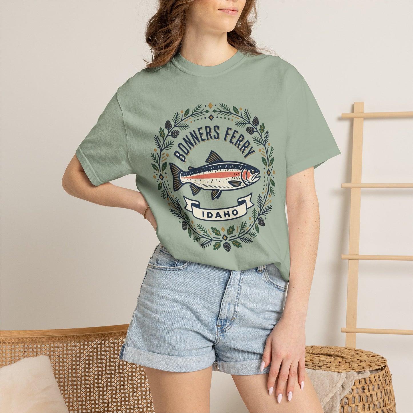 Idaho Bonners Ferry Trout T-Shirt — Vintage Fishing Graphic