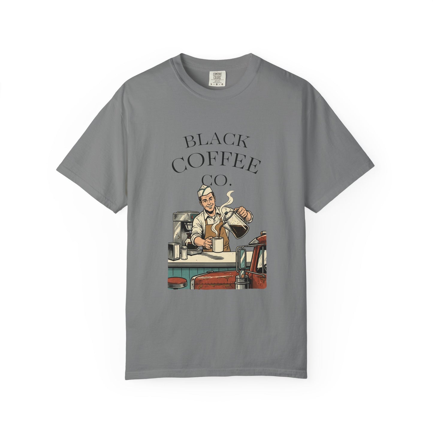 Black Coffee Co. T-Shirt — Vintage Barista Cafe Graphic Tee