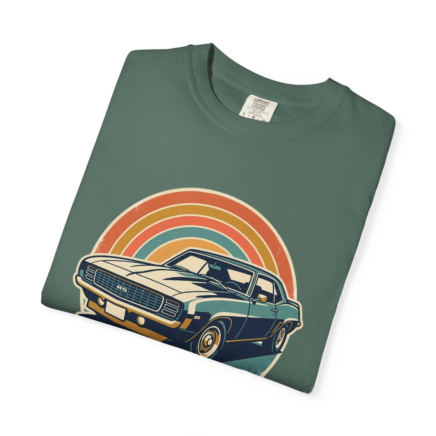 '69 Camaro Retro Muscle Car T-Shirt — Vintage Sunset Classic Car Tee