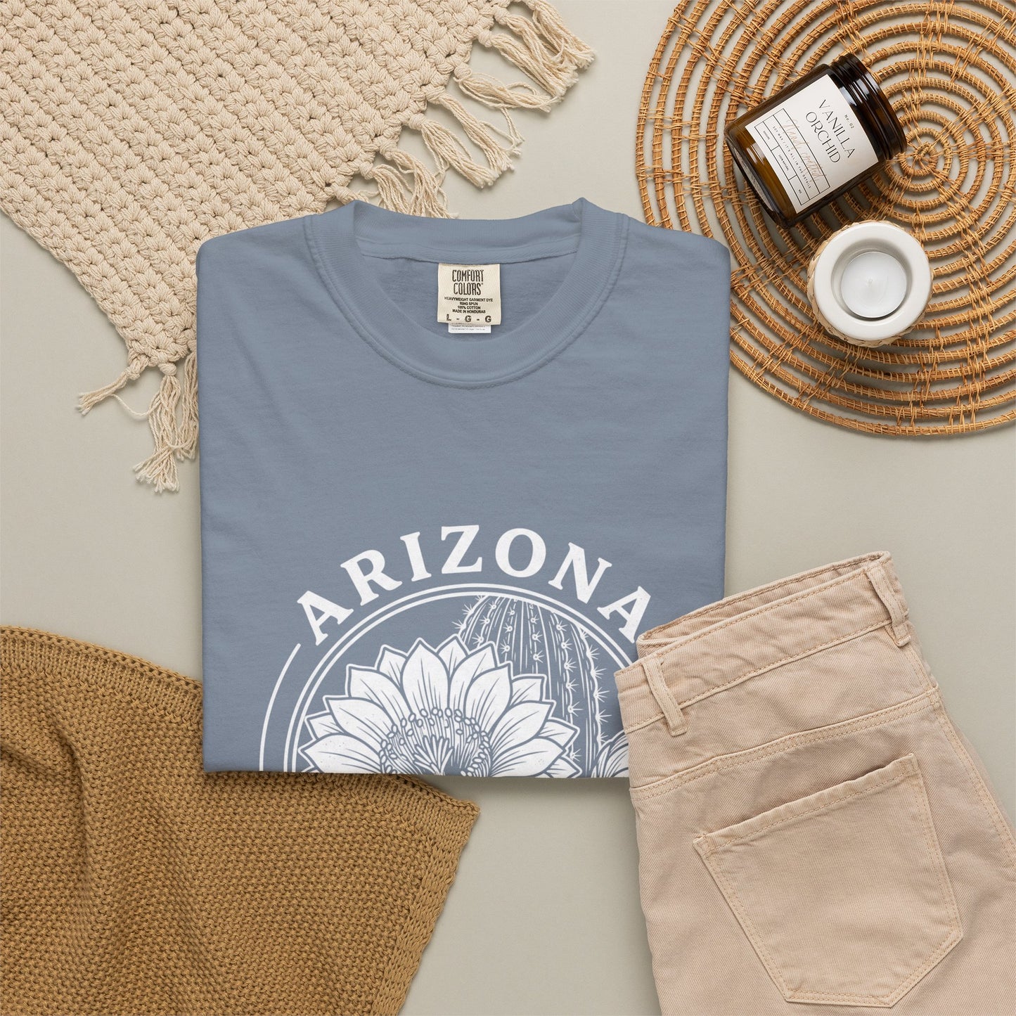 Arizona Saguaro Blossom T-Shirt — Vintage Desert Sunflower Tee