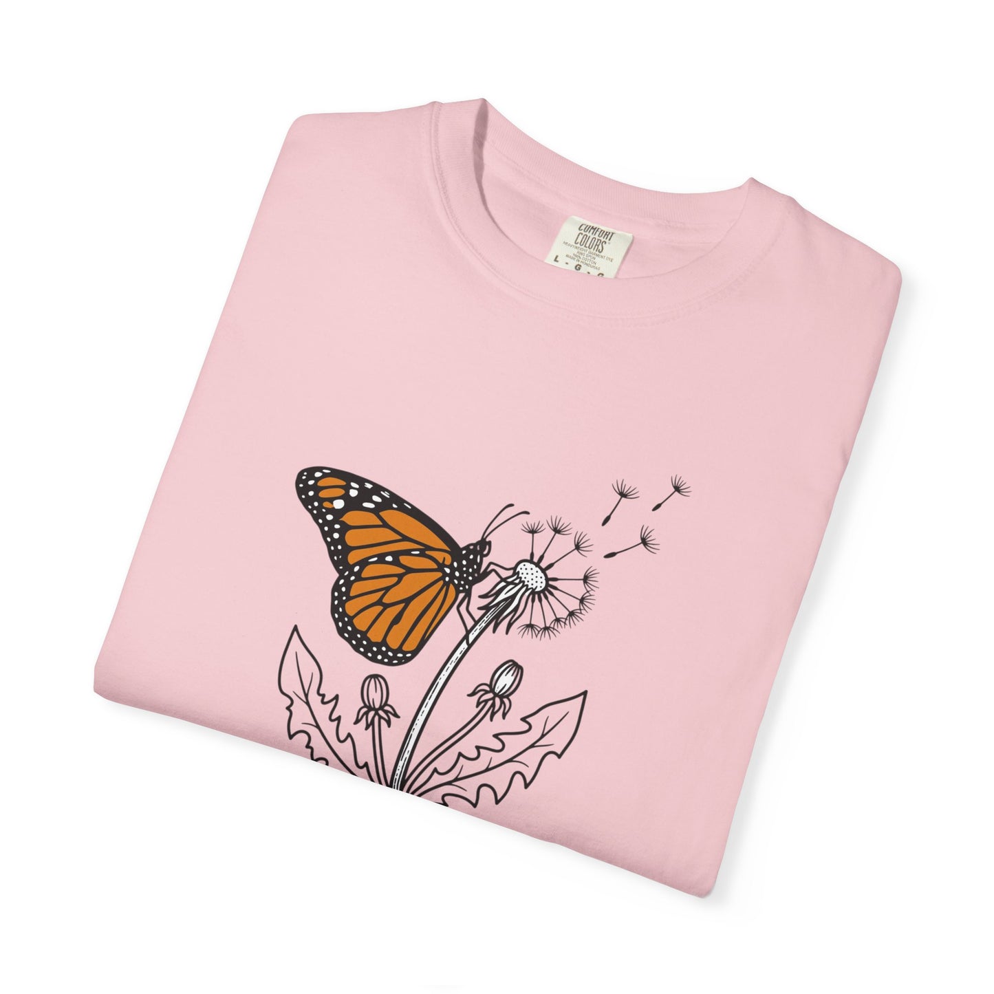 Butterfly & Dandelion T-Shirt — Monarch Nature Graphic Tee