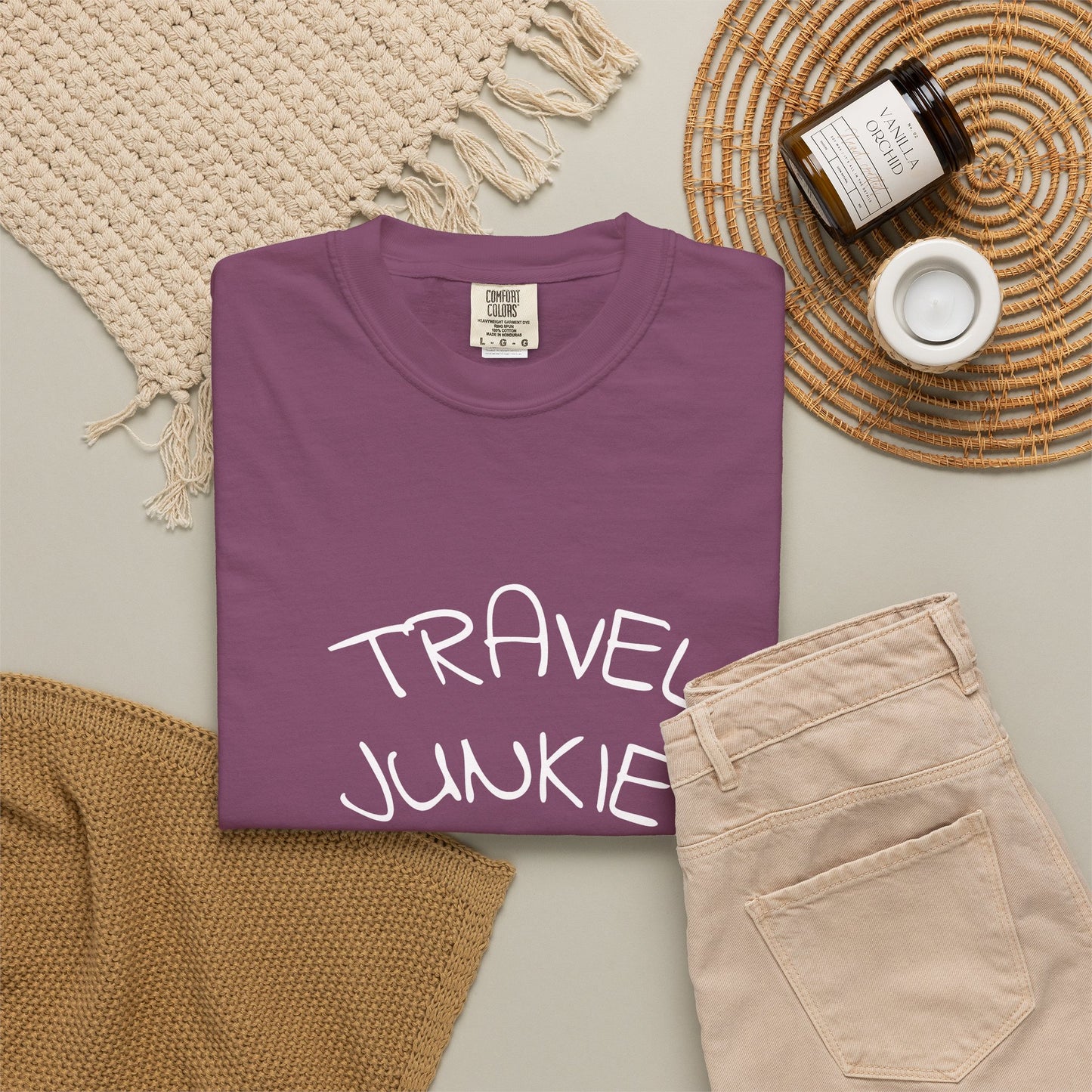 Travel Junkie T-Shirt — Adventure Graphic Tee for Travelers