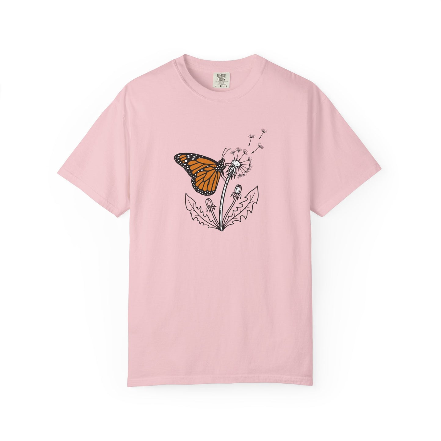 Butterfly & Dandelion T-Shirt — Monarch Nature Graphic Tee