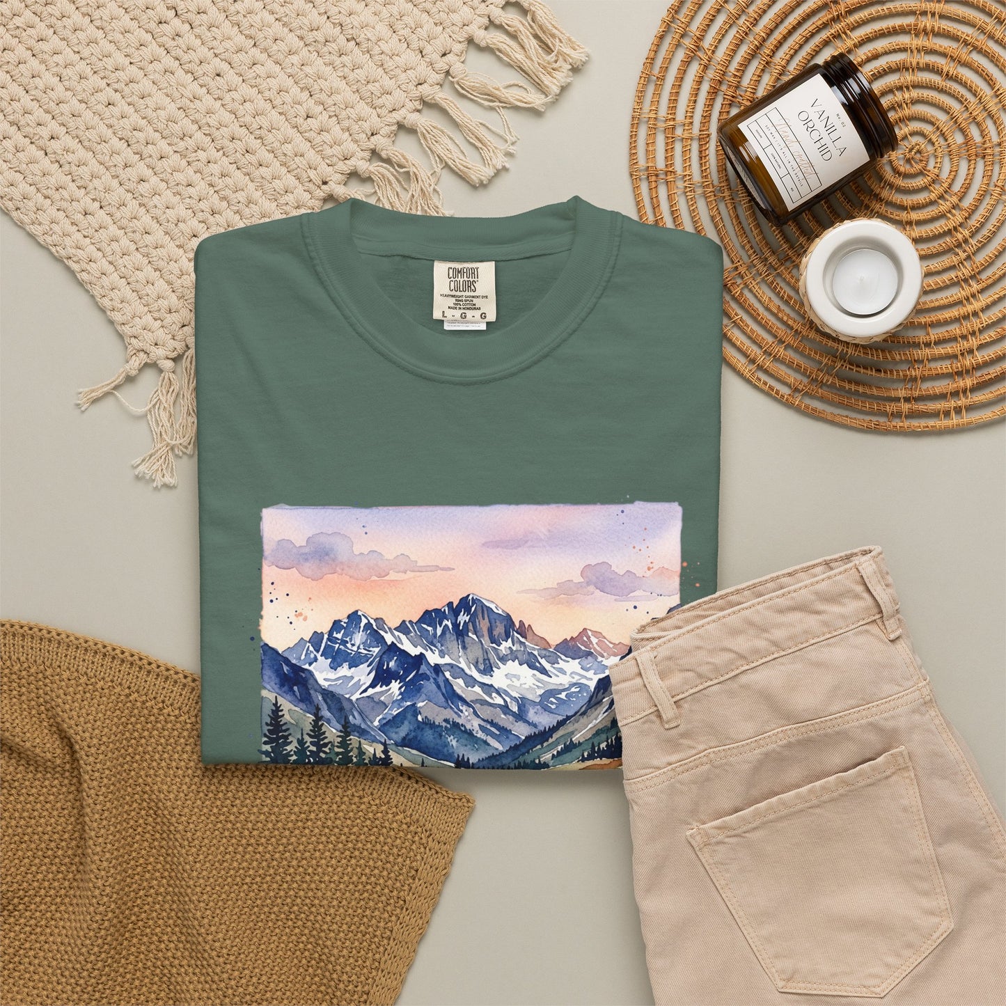 Rocky Mountains Watercolor T-Shirt