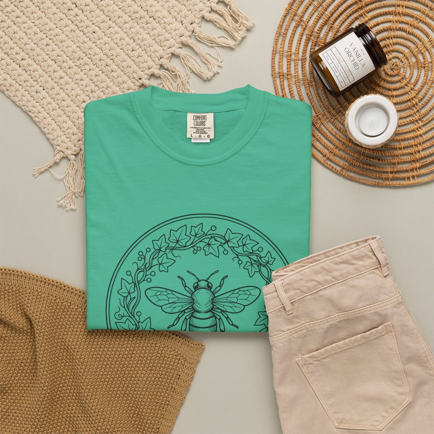 Bee Mandala T-Shirt — Floral Honeybee Graphic Tee
